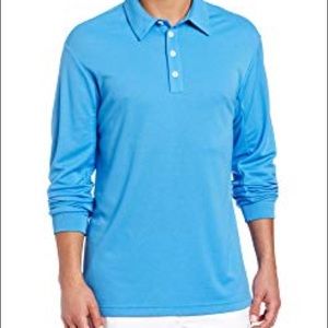Ashworth (Adidas) Blue Long Sleeve Golf Shirt